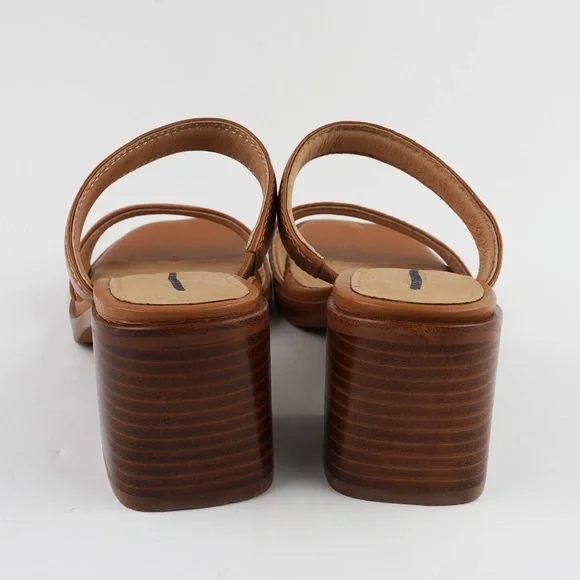 New MADEWELL The Saige Double-Strap Sandal in Leather in Desert Camel - Picture 8 of 8